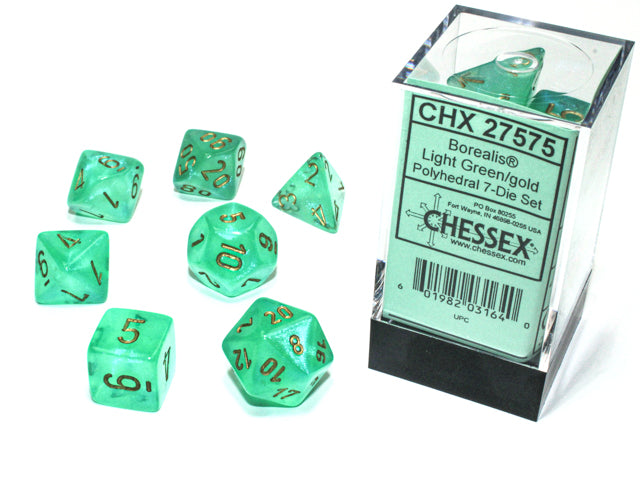 Chessex Polyhedral 7-Die Würfel-Set Opaque - Schwarz/Rot
