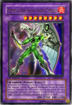Elementar-HELD Shining Phoenix Enforcer (V.1) EOJ-033 Ultra Rare Good Deutsch