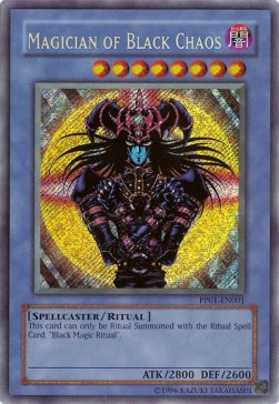 Magier des Schwarzen Chaos PP01-001 Secret Rare Light Played Deutsch