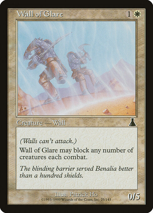Wall of Glare UDS-25 Common Light Played Englisch Foil
