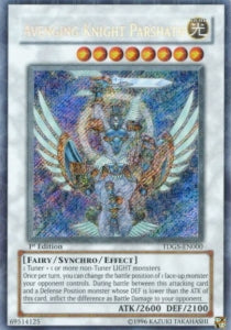 Rächender Ritter Parshath (V.1) TDGS-000 Secret Rare Played Deutsch