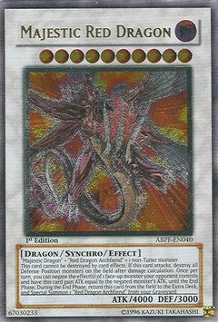 Majestätischer Roter Drache (V.2) ABPF-040 Ultimate Rare Excellent Deutsch 1. Auflage