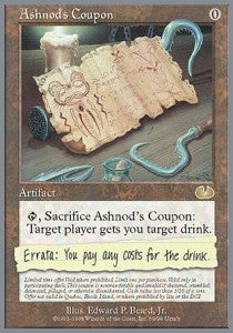 Ashnod's Coupon UGL- Rare Excellent Englisch