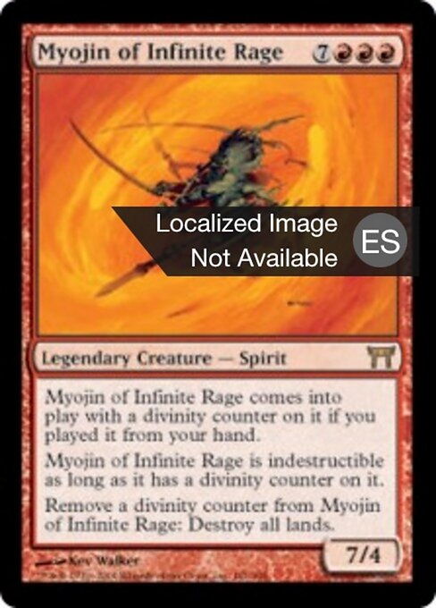 Myojin of Infinite Rage CHK-181 Rare Poor Spanisch