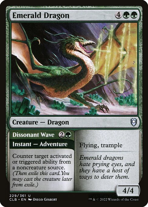 Emerald Dragon // Dissonant Wave - Back Face
