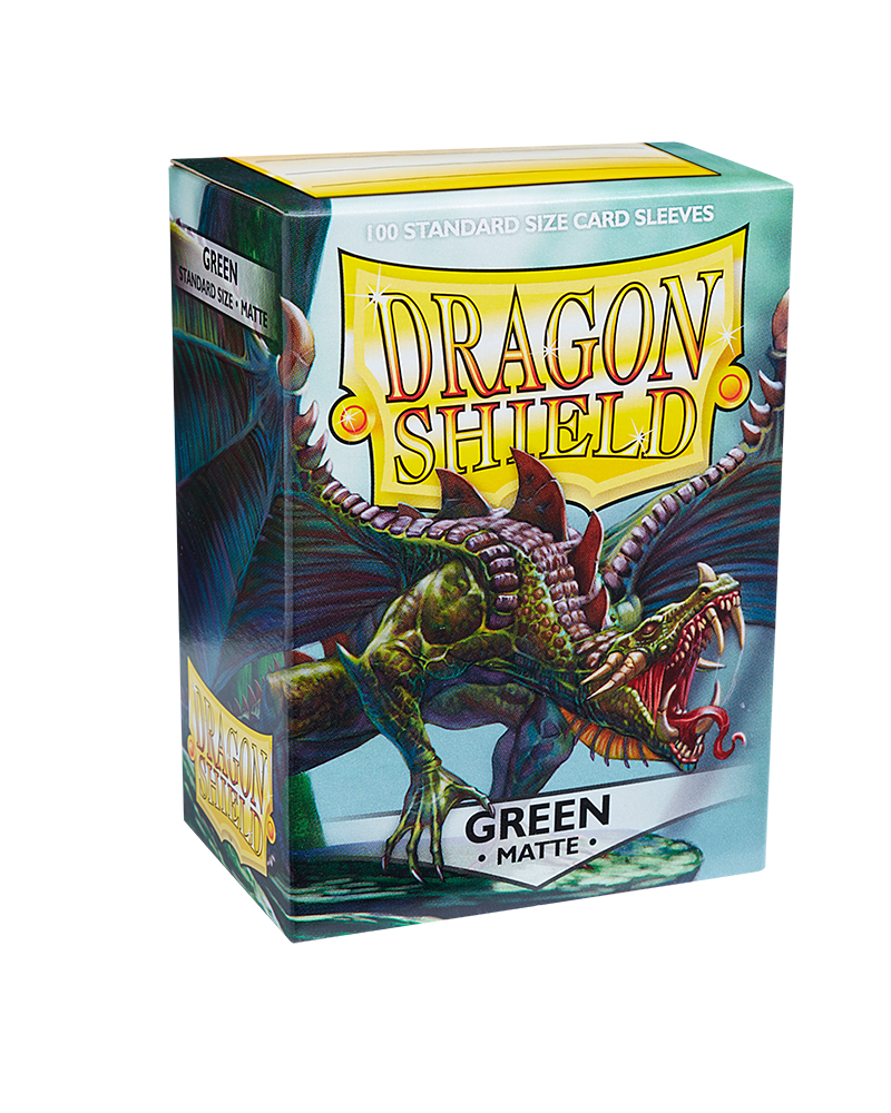Dragon Shield Standard Size Matte Sleeves - Green (100 Sleeves)