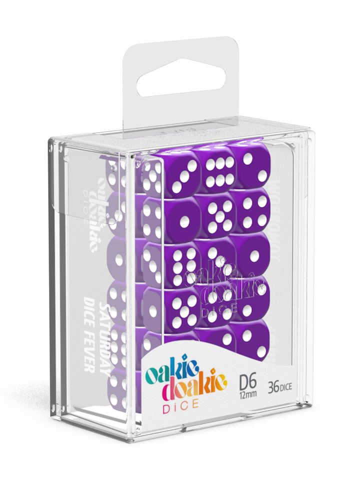 Oakie Doakie Dice W6 Würfel 12 mm Solid - Lila (36)