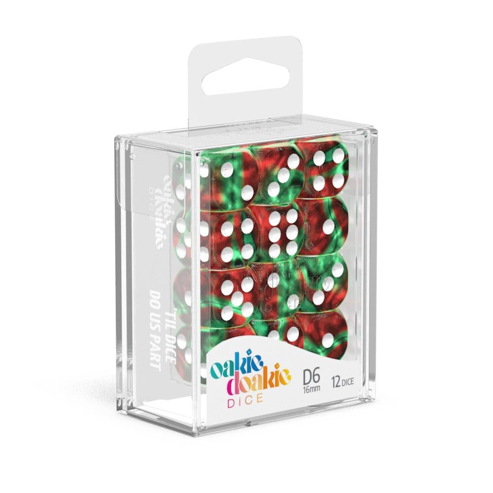 Oakie Doakie Dice W6 Würfel 16 mm Gemidice - Bloody Jungle (12)