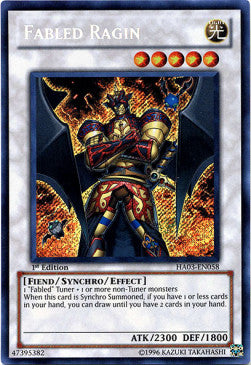 Sagenhafter Ragin HA03-058 Secret Rare Excellent Deutsch 1. Auflage