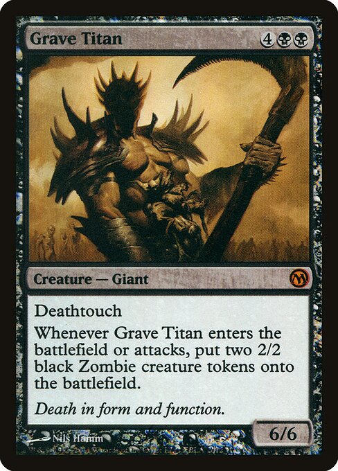 Grave Titan DPP- Mythic Played Spanisch Foil