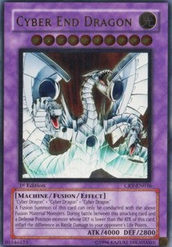 Cyber End-Drache (V.2) CRV-036 Ultimate Rare Light Played Deutsch 1. Auflage