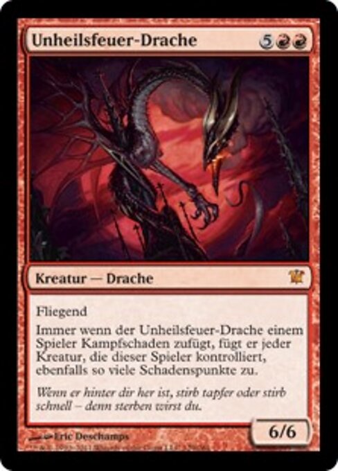 Unheilsfeuer-Drache ISD-129 Mythic Good Deutsch