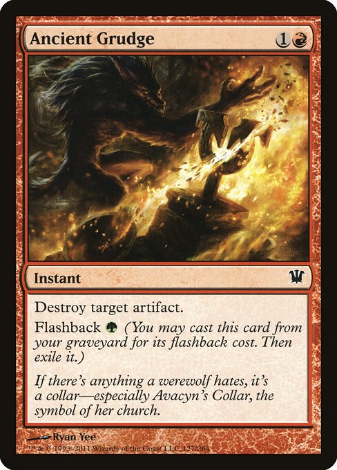 Ancient Grudge ISD-127 Common Light Played Englisch Foil
