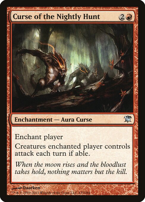 Curse of the Nightly Hunt ISD-137 Uncommon Light Played Englisch Foil