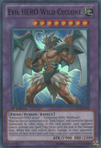 Böser HELD Wild Cyclone LCGX-070 Super Rare Excellent Deutsch 1. Auflage
