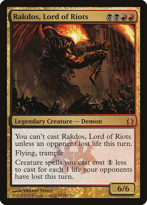 Rakdos, Lord of Riots RTR-187 Mythic Excellent Englisch Foil