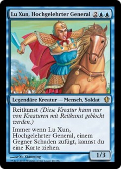 Lu Xun, Hochgelehrter General C13-49 Rare Excellent Deutsch