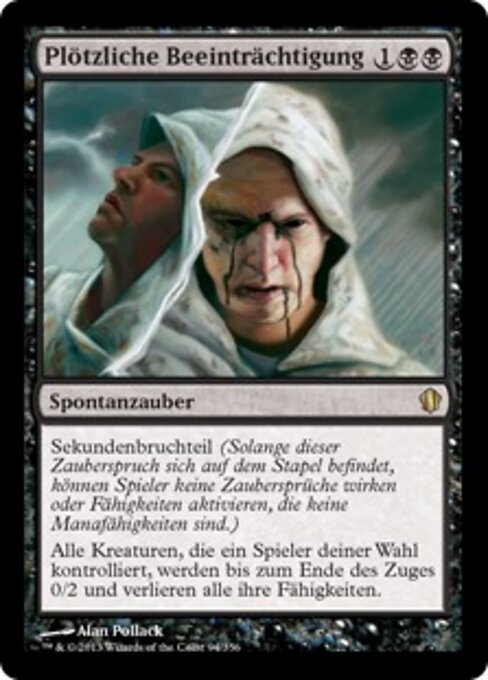 Plötzliche Beeinträchtigung C13-94 Rare Excellent Deutsch