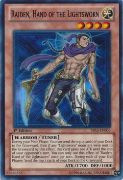 Raiden, Hand der Lichtverpflichteten SDLI-003 Super Rare Light Played Deutsch 1. Auflage