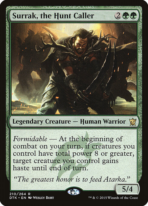 Surrak, the Hunt Caller DTK-210 Rare Excellent Englisch Foil