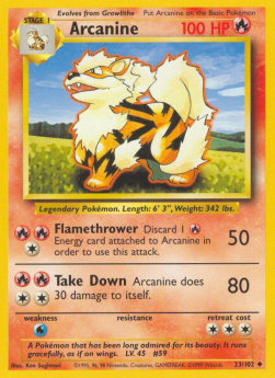 Arcanine BS-23 Uncommon Played Englisch