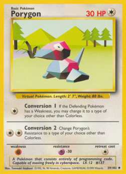 Porygon BS-39 Uncommon Poor Deutsch