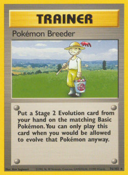 Pokémon-Züchter BS-76 Rare Light Played Deutsch