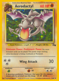 Aerodactyl FO-1 Holo Rare Played Deutsch