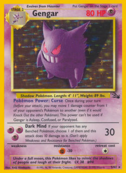 Gengar FO-5 Holo Rare Played Englisch
