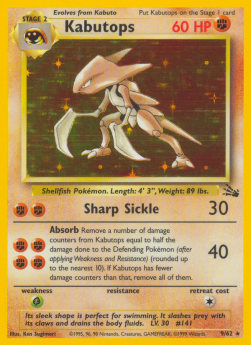 Kabutops FO-9 Holo Rare Played Englisch