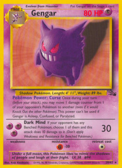 Gengar FO-20 Rare Poor Deutsch