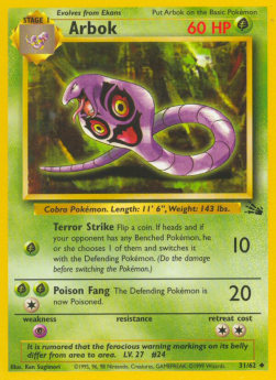 Arbok FO-31 Uncommon Excellent Deutsch