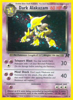 Dunkles Simsala TR-1 Holo Rare Excellent Deutsch