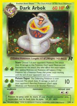 Dunkles Arbok TR-2 Holo Rare Poor Deutsch