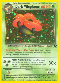 Dark Vileplume TR-13 Holo Rare Played Englisch
