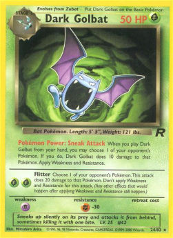 Dark Golbat TR-24 Rare Light Played Englisch