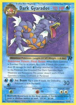 Dark Gyarados TR-25 Rare Light Played Englisch