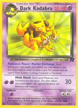 Dunkles Kadabra TR-39 Uncommon Excellent Deutsch