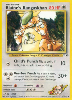 Blaine's Kangaskhan GH-36 Uncommon Light Played Englisch