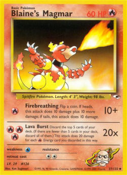 Blaine's Magmar GH-37 Uncommon Played Englisch