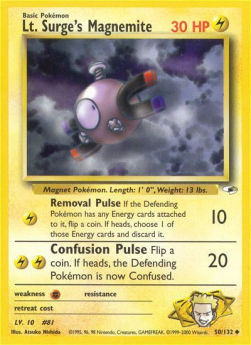Lt. Surge's Magnemite GH-50 Uncommon Poor Englisch
