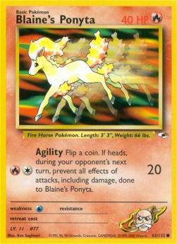 Blaine's Ponyta GH-63 Common Excellent Englisch