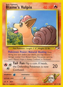 Blaine's Vulpix GH-65 Common Light Played Englisch