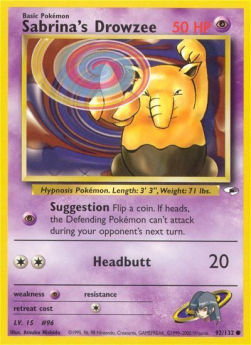 Sabrina's Drowzee GH-92 Common Light Played Englisch