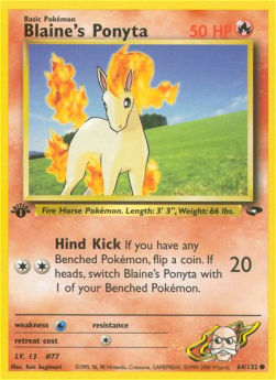 Blaine's Ponyta GC-64 Common Poor Englisch