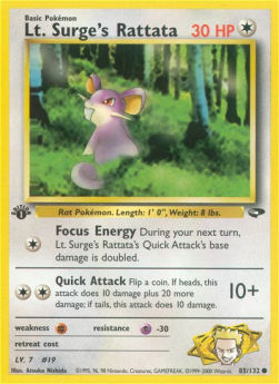 Lt. Surge's Rattata GC-85 Common Light Played Englisch