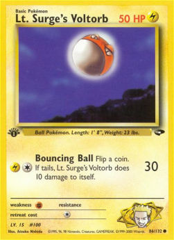 Lt. Surge's Voltorb GC-86 Common Light Played Englisch