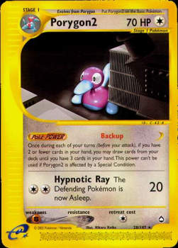 Porygon2 AQ-28 Rare Poor Deutsch