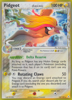 Tauboss δ Delta Species HP-14 Holo Rare Played Deutsch