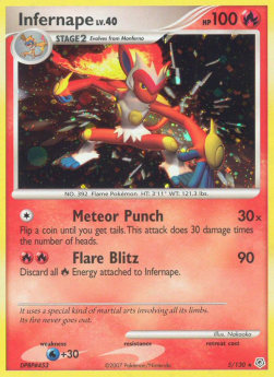 Panferno Lv.40 DP-5 Holo Rare Light Played Deutsch
